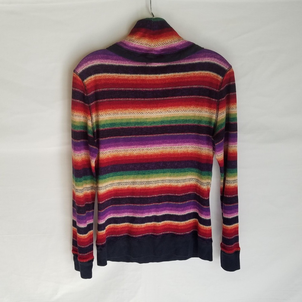 L-RL Active Ralph Lauren Womens Southwestern Cowl Neck L/S Thermal Shirt Medium - Picture 4 of 5